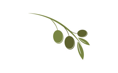 Vector de logotipo de plantilla de icono de oliva de aceite v30