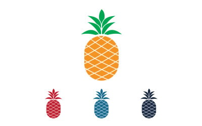 Vetor de logotipo de frutas de abacaxi v18