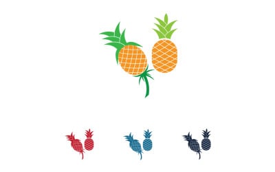 Vetor de logotipo de frutas de abacaxi v51