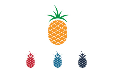 Vettore logo frutta ananas v20