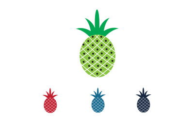 Vettore logo frutta ananas v32