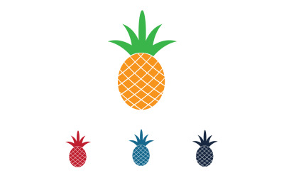 Vettore logo frutta ananas v40