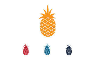 Vettore logo frutta ananas v44