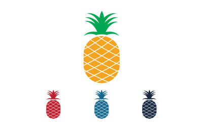 Wektor logo owoców ananasa v23