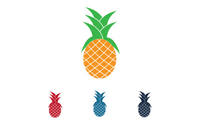 Wektor logo owoców ananasa v35