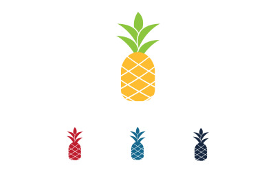 Wektor logo owoców ananasa v45