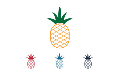 Wektor logo owoców ananasa v6