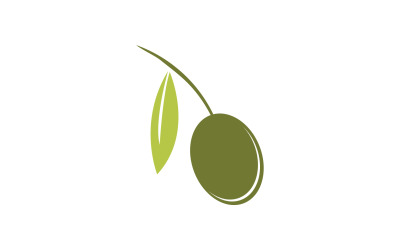 Yağlı zeytin simge şablonu logo vektör v35