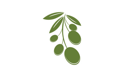 Yağlı zeytin simge şablonu logo vektör v43