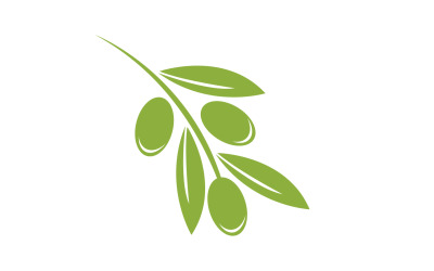 Yağlı zeytin simge şablonu logo vektör v58