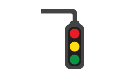 Modello vettoriale logo icona semaforo v9