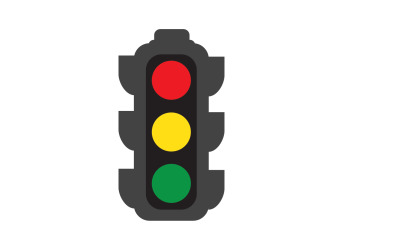 Modelo de vetor de logotipo de ícone de semáforo v4