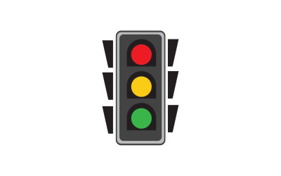 Modelo de vetor de logotipo de ícone de semáforo v8
