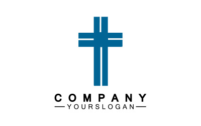 Vetor de logotipo do ícone da cruz cristã v26