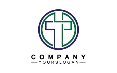 Vetor de logotipo do ícone da cruz cristã v31