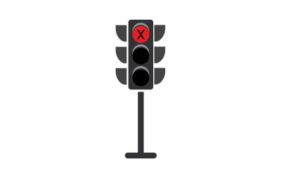 Ampelsymbol-Logo-Vektorvorlage v48