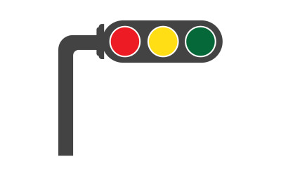Közlekedési lámpa ikon logó vektor sablon v14