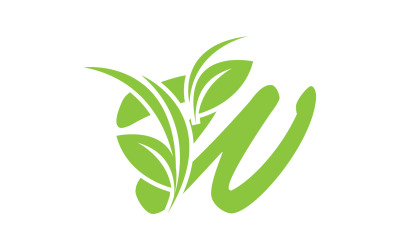 Litera W, początkowa nazwa firmy, wektor v12