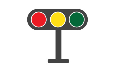 Modèle vectoriel de logo d&amp;#39;icône de feu de circulation v13