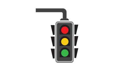 Modèle vectoriel de logo d&amp;#39;icône de feu de circulation v15