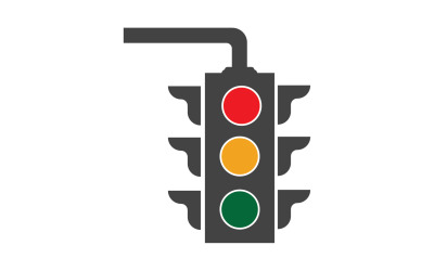 Modèle vectoriel de logo d&amp;#39;icône de feu de circulation v30