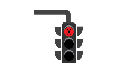 Modèle vectoriel de logo d&amp;#39;icône de feu de circulation v36