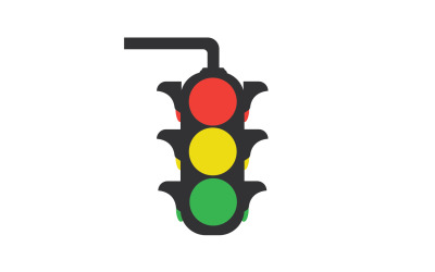 Modèle vectoriel de logo d&amp;#39;icône de feu de circulation v37