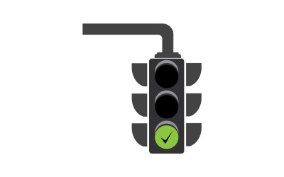 Modello vettoriale logo icona semaforo v33