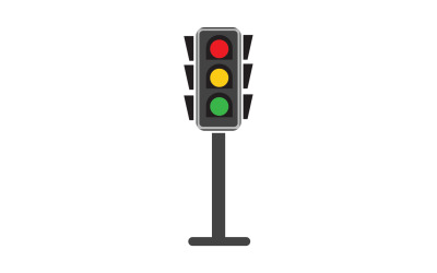 Modelo de vetor de logotipo de ícone de semáforo v16