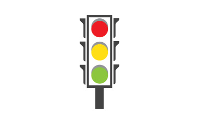 Modelo de vetor de logotipo de ícone de semáforo v28