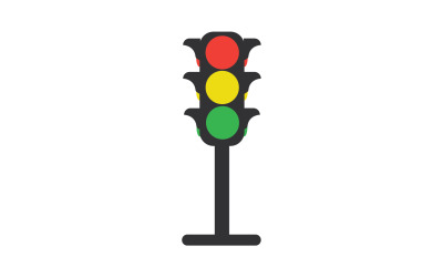 Modelo de vetor de logotipo de ícone de semáforo v40
