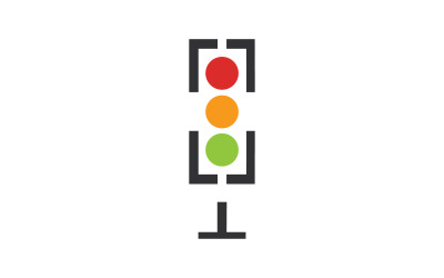 Modelo de vetor de logotipo de ícone de semáforo v51