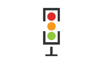 Modelo de vetor de logotipo de ícone de semáforo v53
