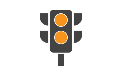 Plantilla vectorial del logotipo del icono de semáforo v19