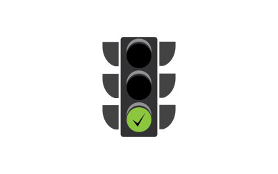 Plantilla vectorial del logotipo del icono de semáforo v63