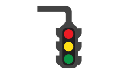 Plantilla vectorial del logotipo del icono del semáforo v24