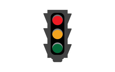 Plantilla vectorial del logotipo del icono del semáforo v25