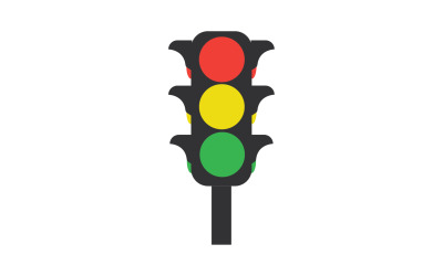 Plantilla vectorial del logotipo del icono del semáforo v61