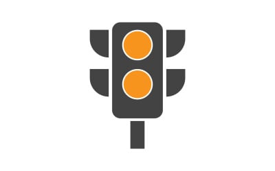 Trafic light icon logo vector template v19