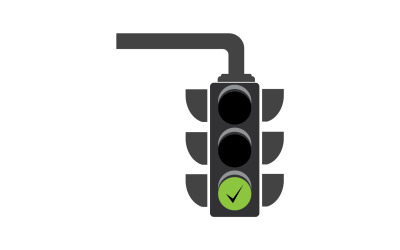 Trafik ışığı simgesi logo vektör şablonu v33