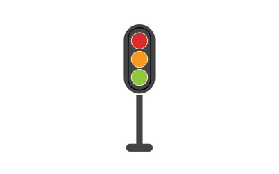 Trafik ışığı simgesi logo vektör şablonu v44