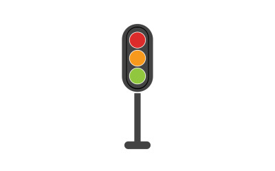 Trafik ışığı simgesi logo vektör şablonu v44