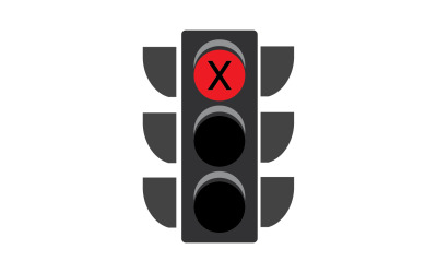 Trafik ışığı simgesi logo vektör şablonu v56