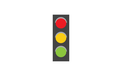 Trafik ışığı simgesi logo vektör şablonu v58