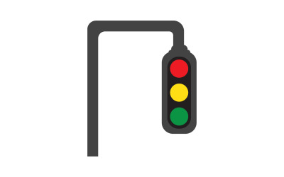 Trafikljus ikon logotyp vektor mall v10