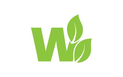 Vetor inicial do nome da empresa com letra W v18