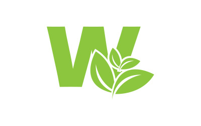 Vetor inicial do nome da empresa com letra W v37