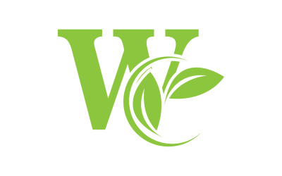 Vetor inicial do nome da empresa da letra W v8