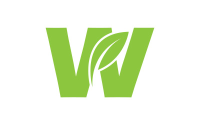 W letter initial company name vector v15