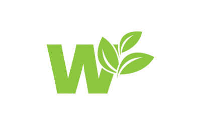 W letter initial company name vector v26